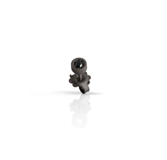 Mono orecchino Mano-J. Uomo in Titanio Diamante Black 0.06 Ct TNMOP1001 - TNMOP1001